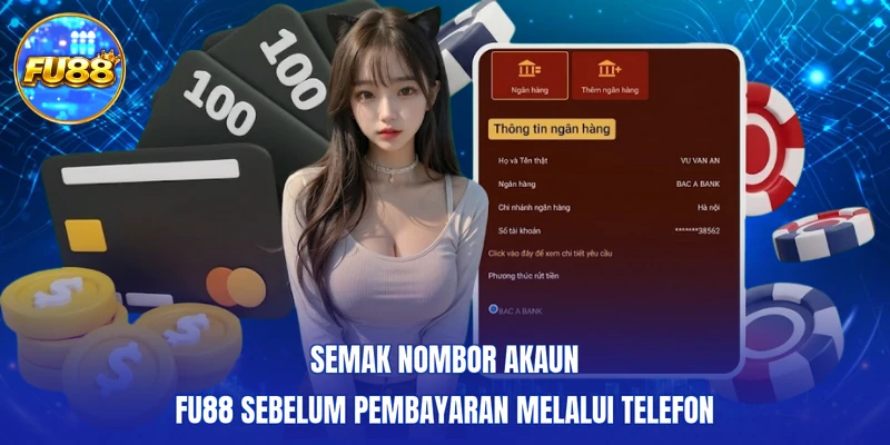 Semak nombor akaun FU88 sebelum Pembayaran melalui telefon